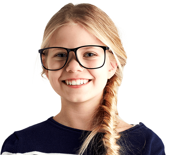 Young smiling girl with glasses