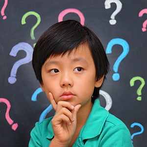 Young child with puzzled expression