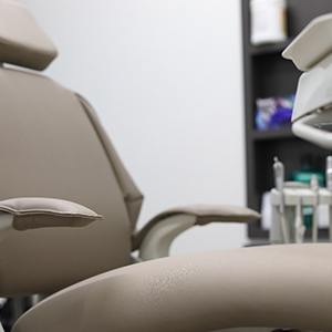 Empty dental chair