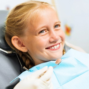 girl in dental chair