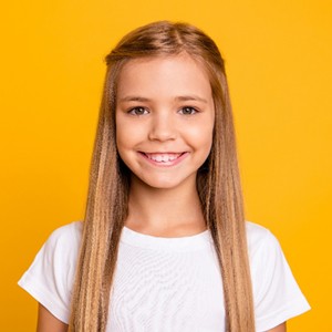 Young girl smiling