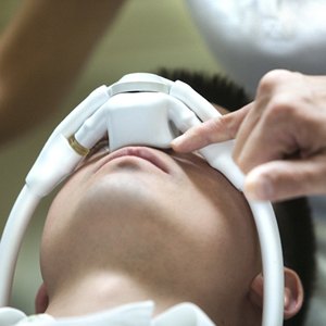 Boy receiving nitrous oxide