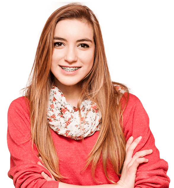Teen girl with braces