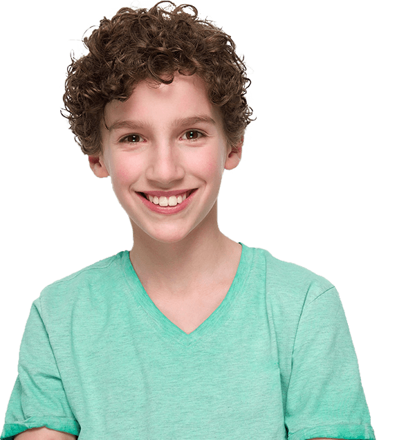 Preteen boy with healthy smile