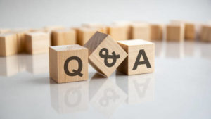 Wooden Q & A blocks